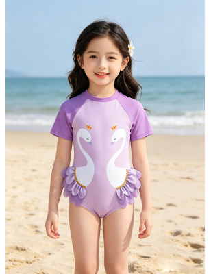 swan pring girl one-piece swimwear
