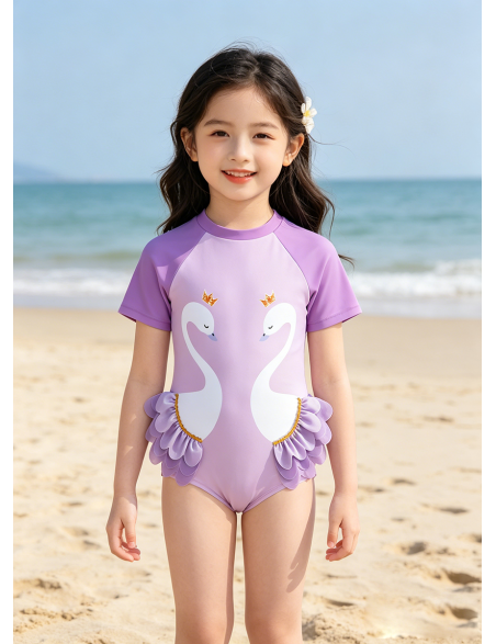 swan pring girl one-piece swimwear